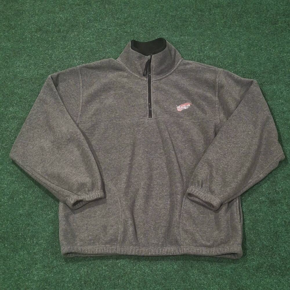 Redwing Shoes Mens Gray Long Sleeve 1/4 Zip Pullover Sweater Size MEDIUM